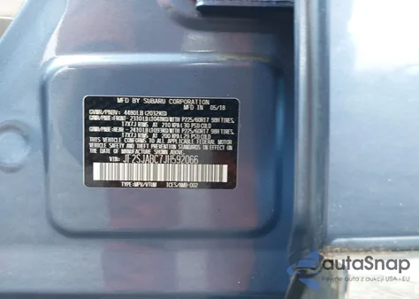 2018 Subaru Forester 2.5I из США, поврежденный, VIN JF2SJABC7JH592066